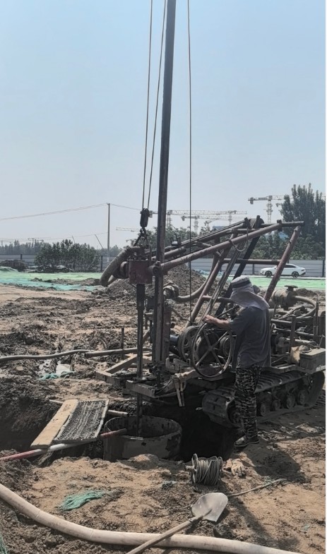 洛阳老城区工地打井
